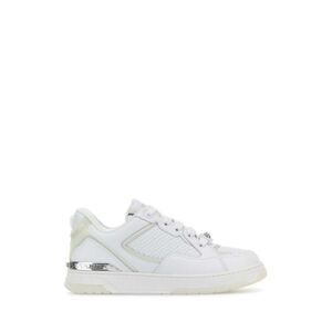 VERSACE Men's Leather Low-Top Sneakers with Greek Key Motif Men WHITE